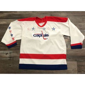 Vintage Maska Washington Capitals Mens XL White Hockey Jersey Pullover